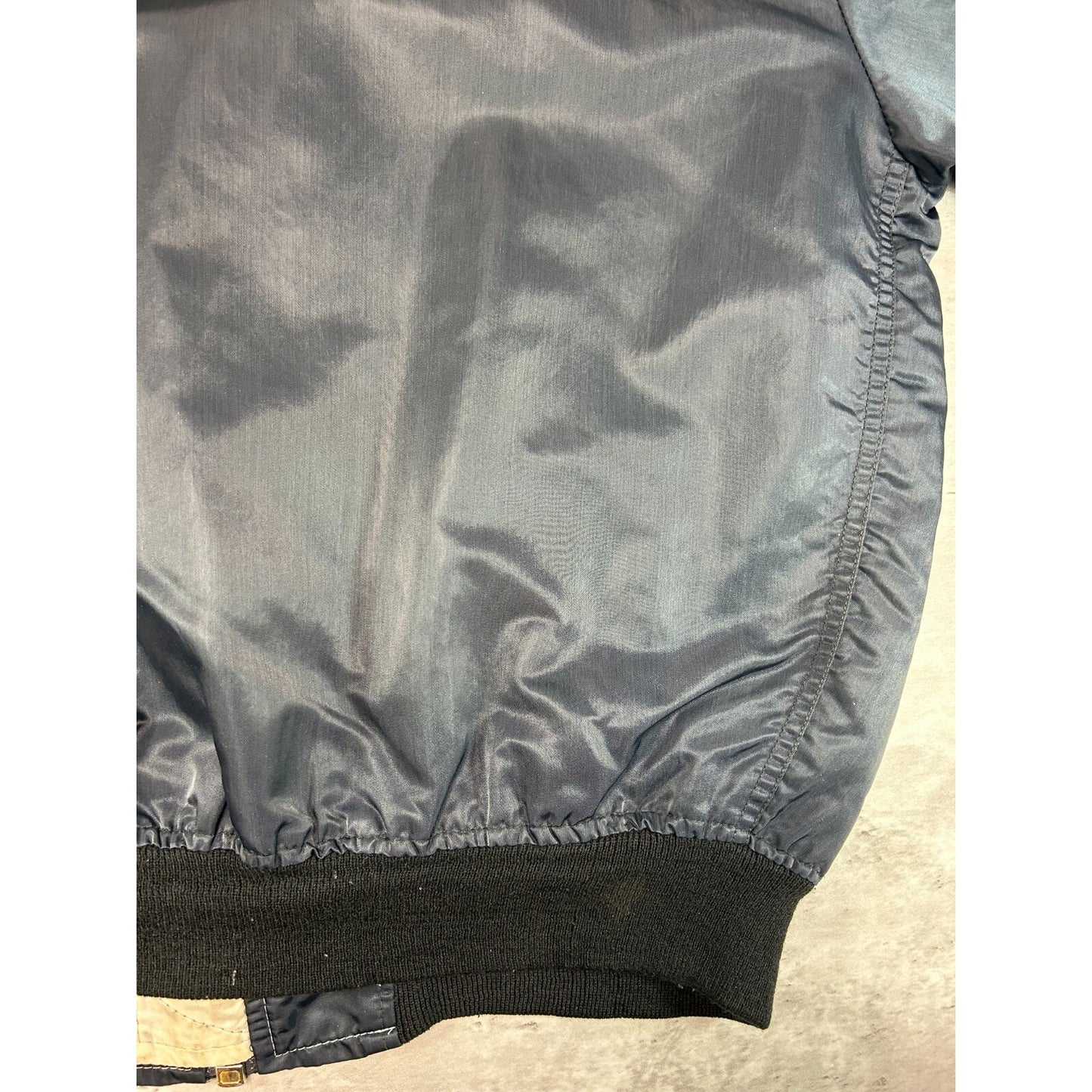 Vintage 80s Military Full Zip Pilots Bomber Jacket Size Large Black