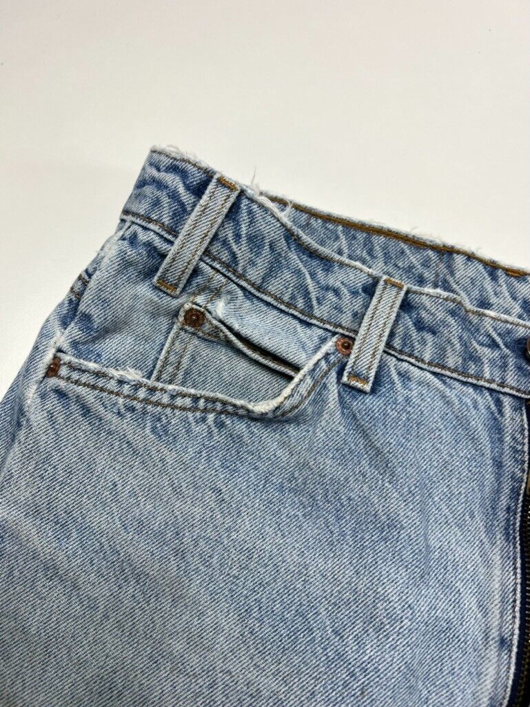 Vintage 80s/90s Levi's 505 Orange Tab Straight Leg Light Wash Denim Pants Sz 33