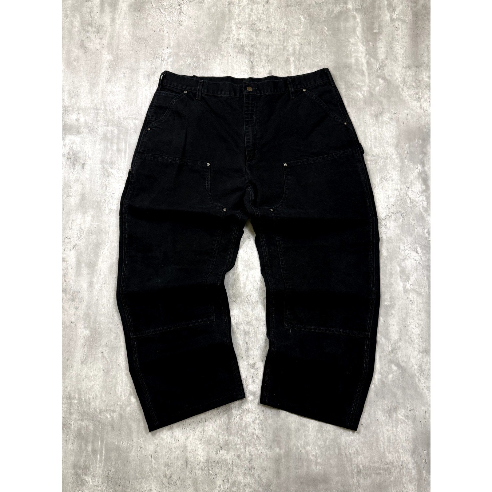 Vintage Carhartt Dungaree Fit Double Knee Workwear Carpenter Pants Size 41