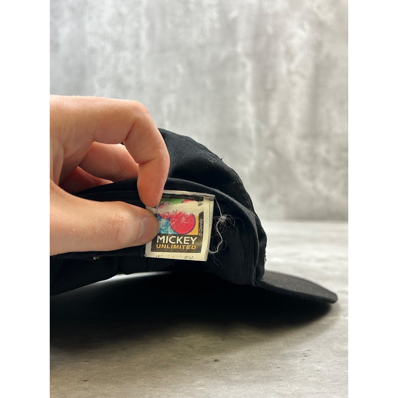 Vintage 90s Disney Mickey Mouse Embroidered Cartoon Character Strapback Hat OSFA