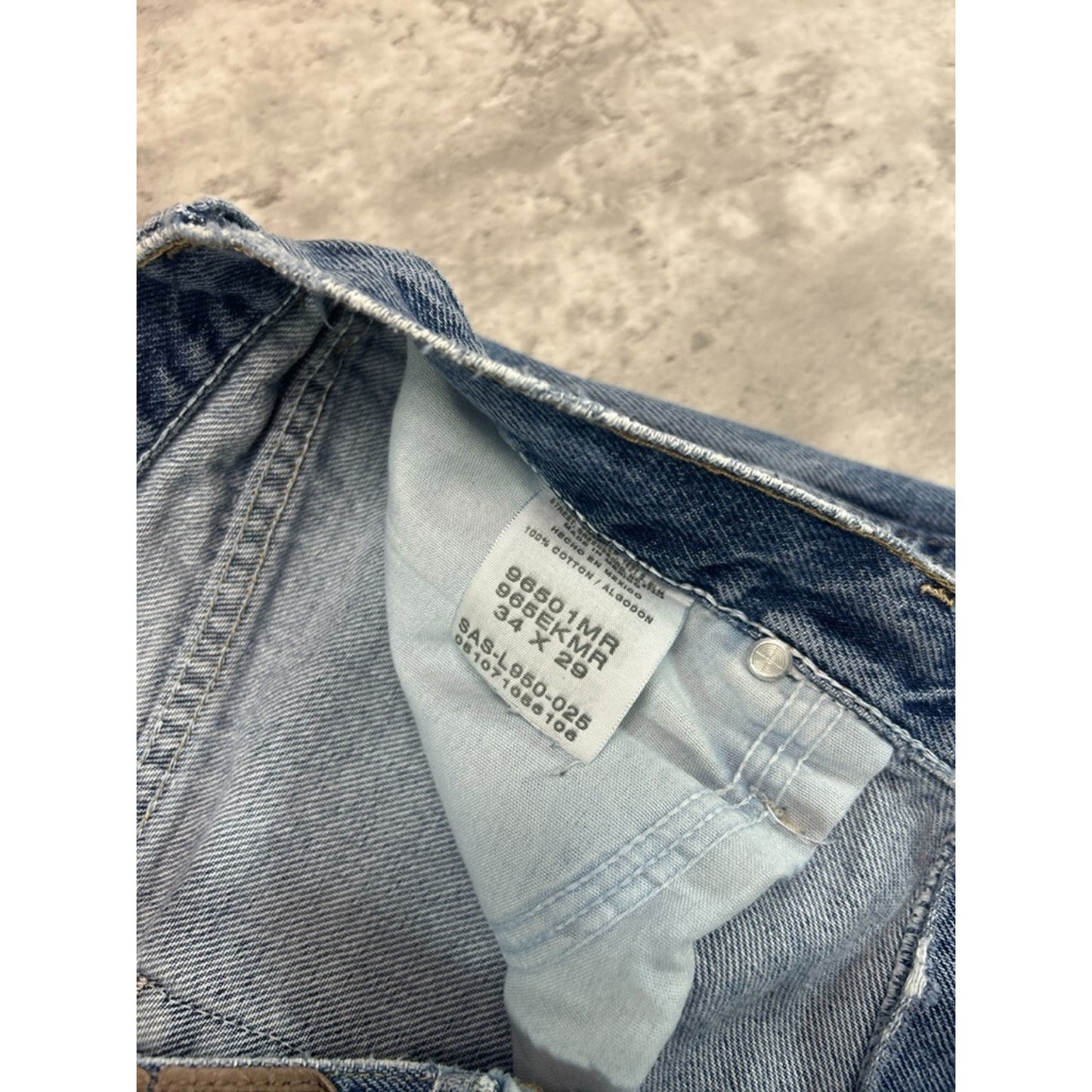 Vintage Wrangler Authentics Medium Wash Denim Shorts Size 34 Blue