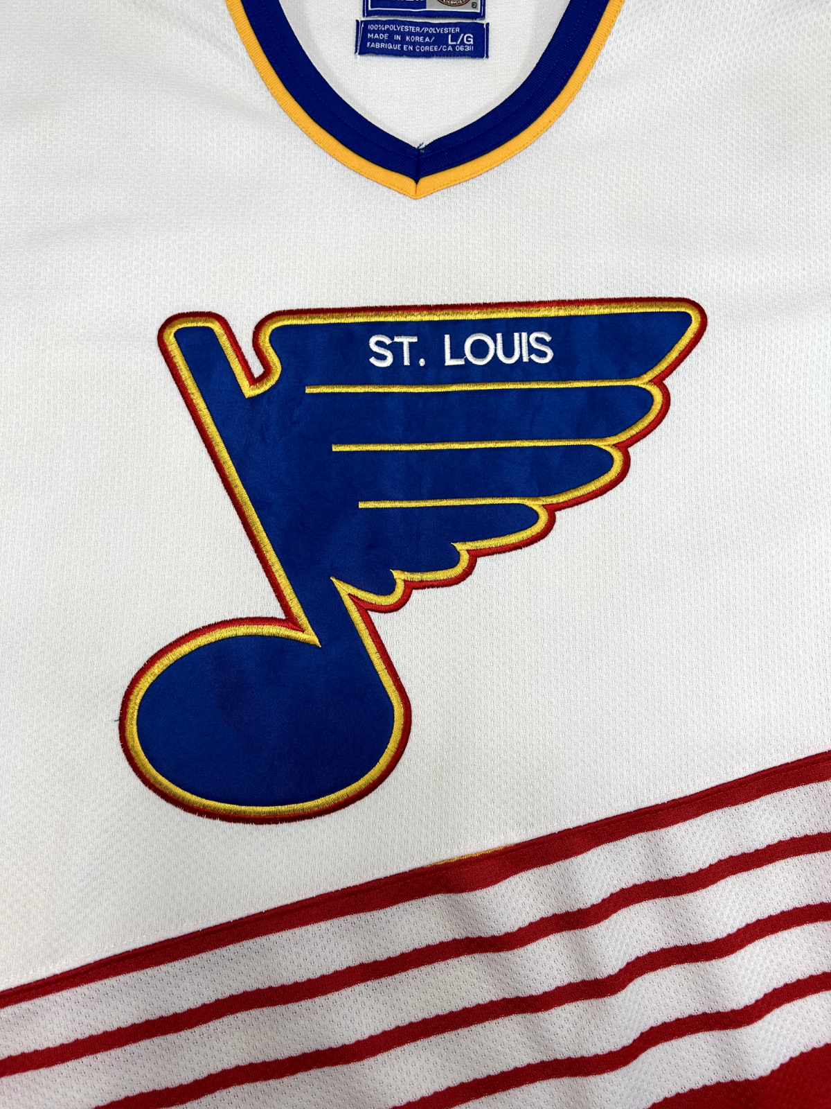 Vintage 90s St Louis Blues NHL Stitched Starter Hockey Jersey Size Large