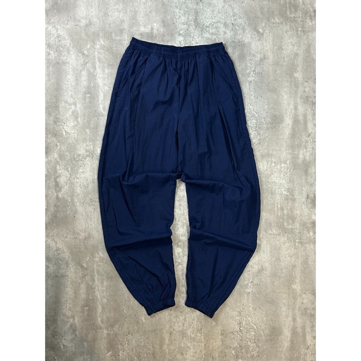 Vintage 90s Nike Tonal Embroidered Swoosh Nylon Track Pants Size XL