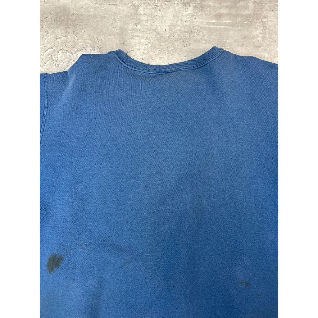 Vintage 90s Nike Embroidered Mini Swoosh Distressed Sweatshirt Size XL