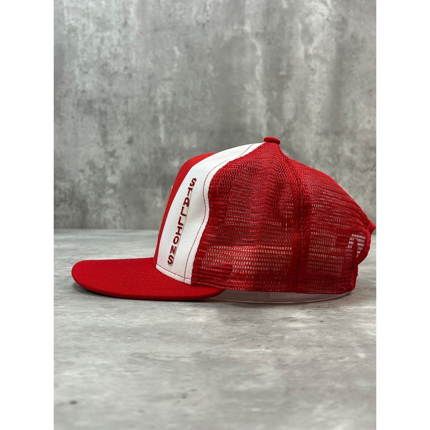 Vintage 90s Birmingham Stallions USFL Lucky Stripes Trucker Snapback Hat OSFA