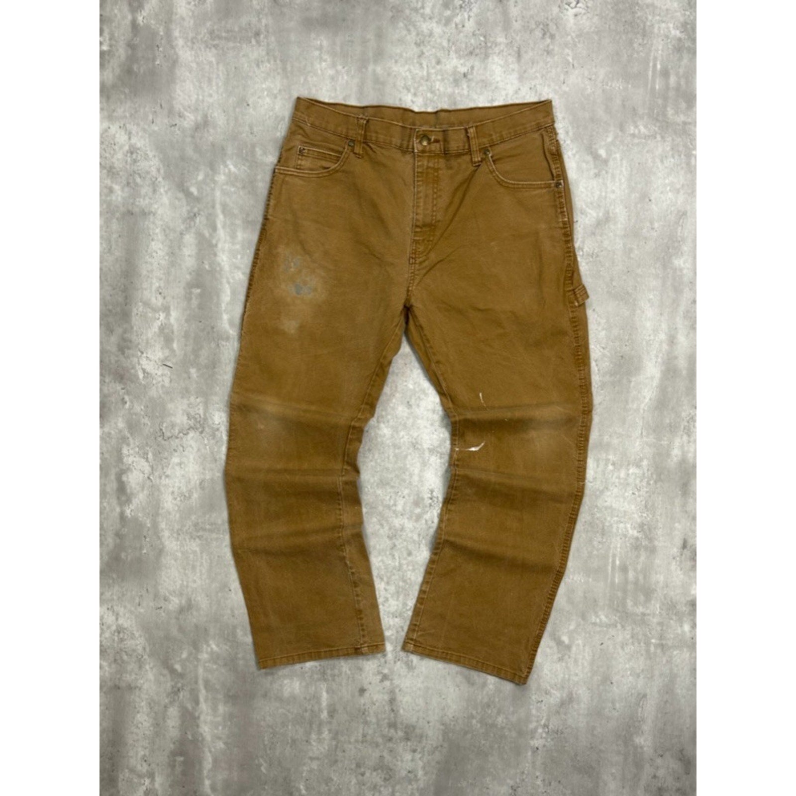 Vintage Dickies Canvas Workwear Carpenter Pants Size 35 Beige