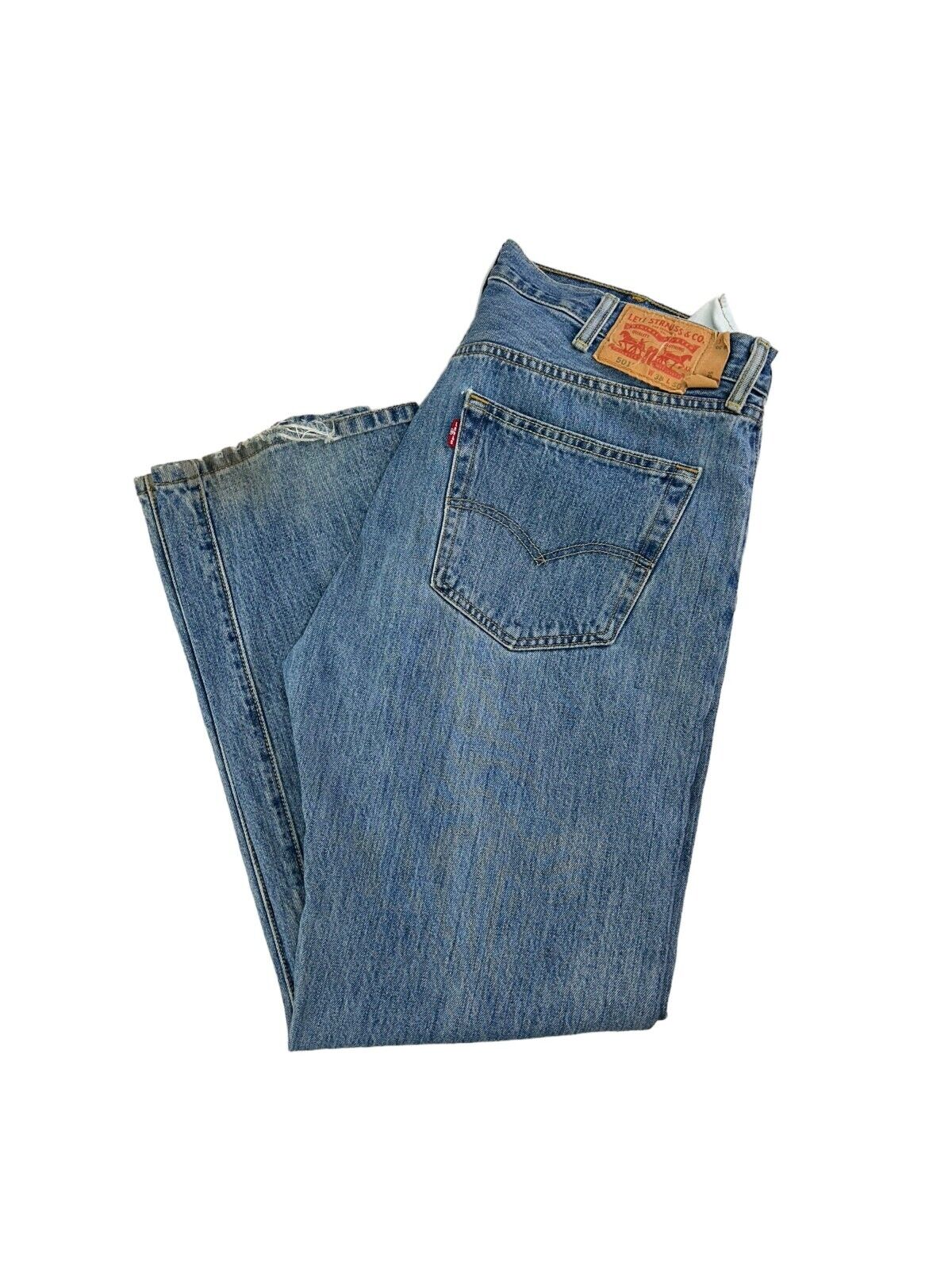 Vintage Levi's 501 Red Tab Medium Wash Denim Pants Size 38