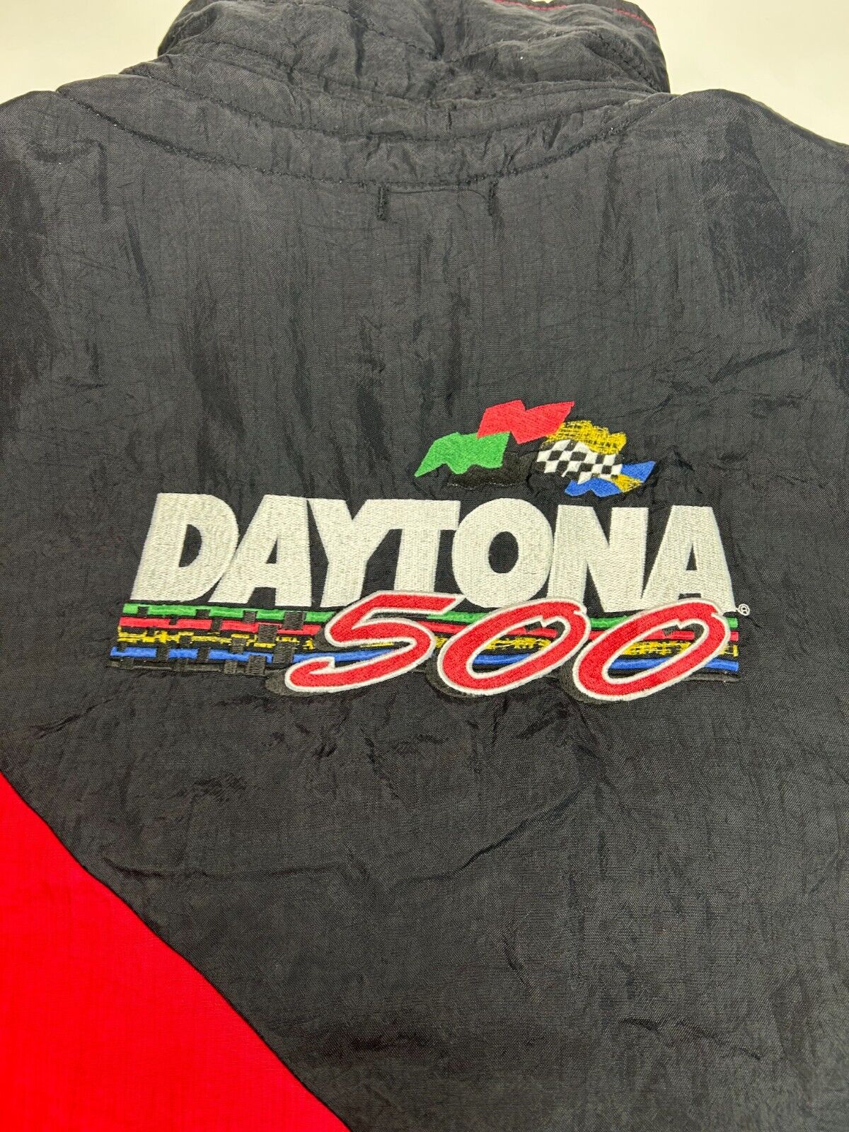 Vintage 90s Nascar Daytona Speedway Embroidered Nylon Windbreaker Jacket Sz 2XL