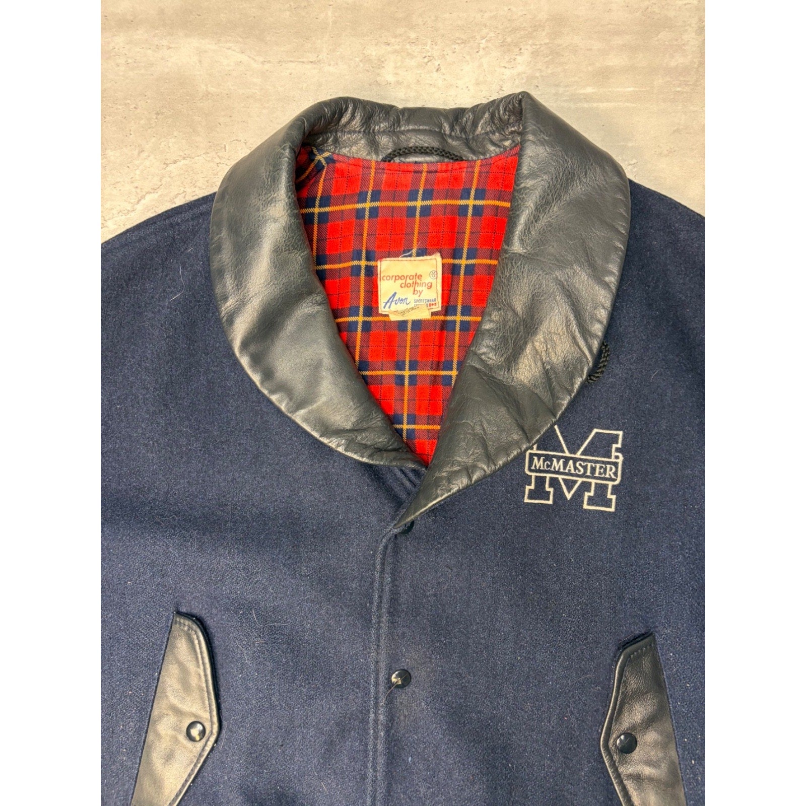 Vintage 1970s/80s McMaster University Varsity Jacket Size Medium