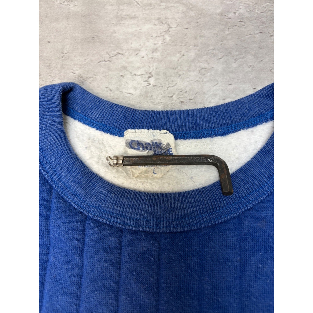 Vintage 80s Duke Blue Devils NCAA Puff Print Spellout Sweatshirt Size Large