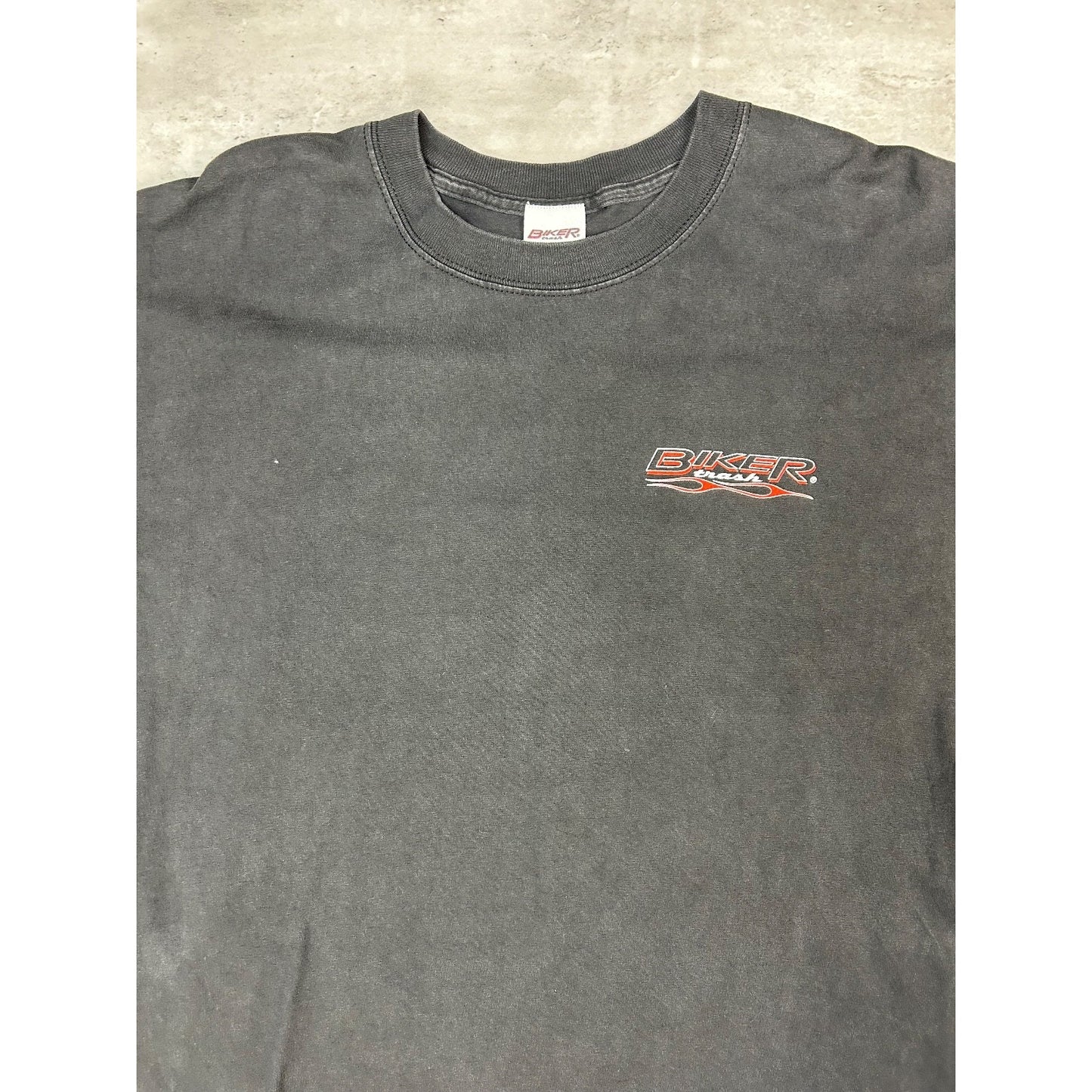 Vintage 90s Stick Figure Biker Comedy Graphic T-Shirt Size XL Black