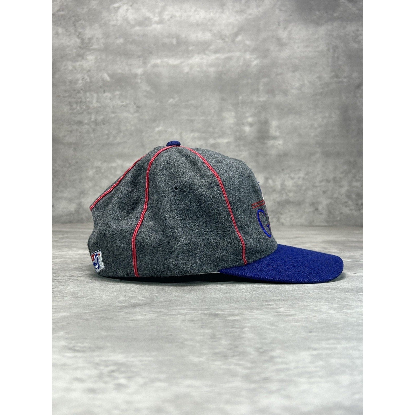 Vintage 90s New York Giants NFL Embroidered Spellout Snapback Hat OSFA
