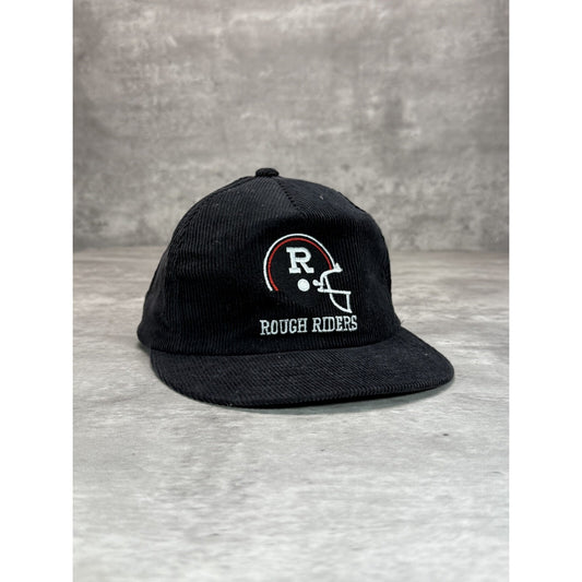 Vintage 80s/90s Ottawa Roughriders CFL Embroidered Corduroy Snapback Hat OSFA