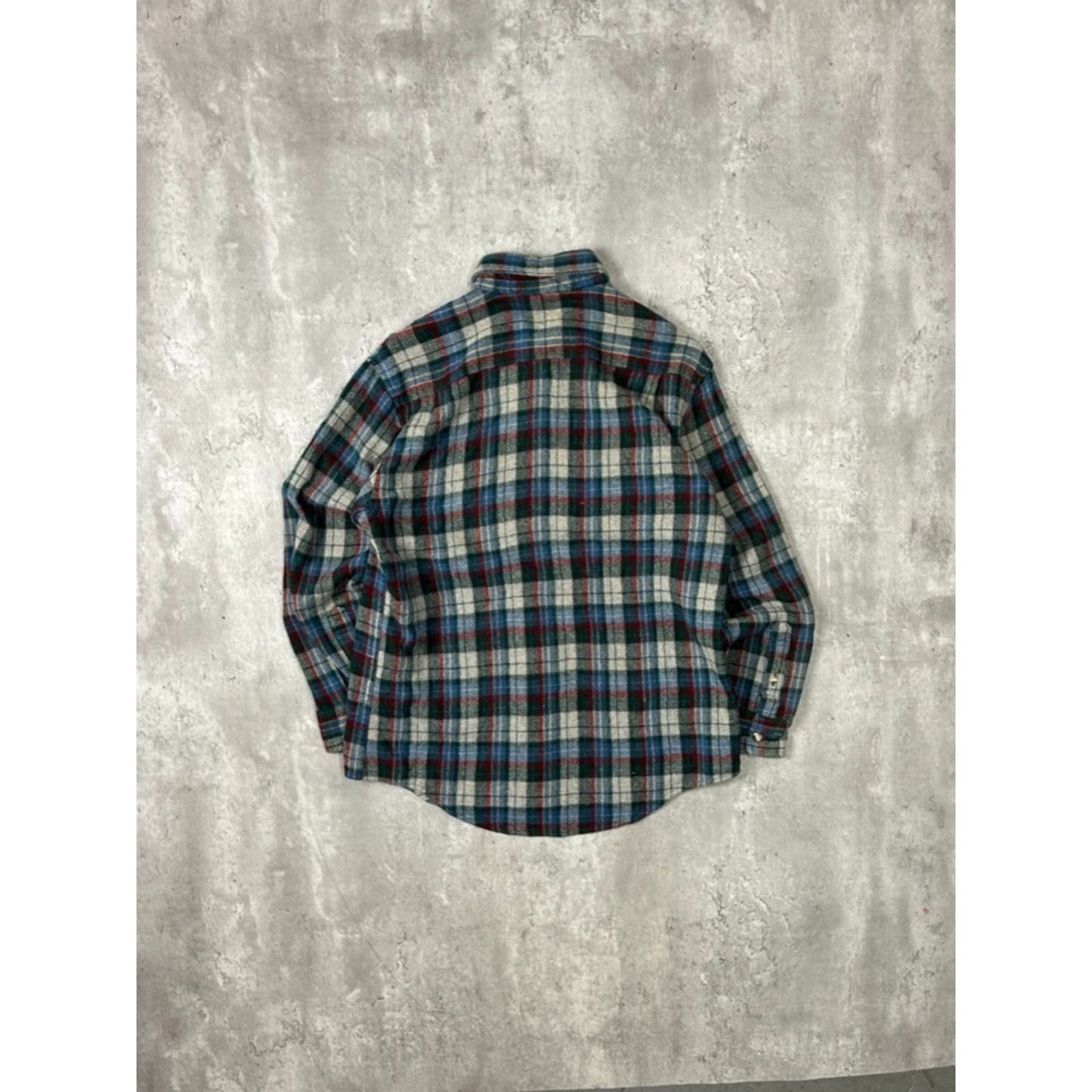 Vintage 90s Carl Michaels Plaid Double Pocket Long Sleeve Button Up Shirt Medium