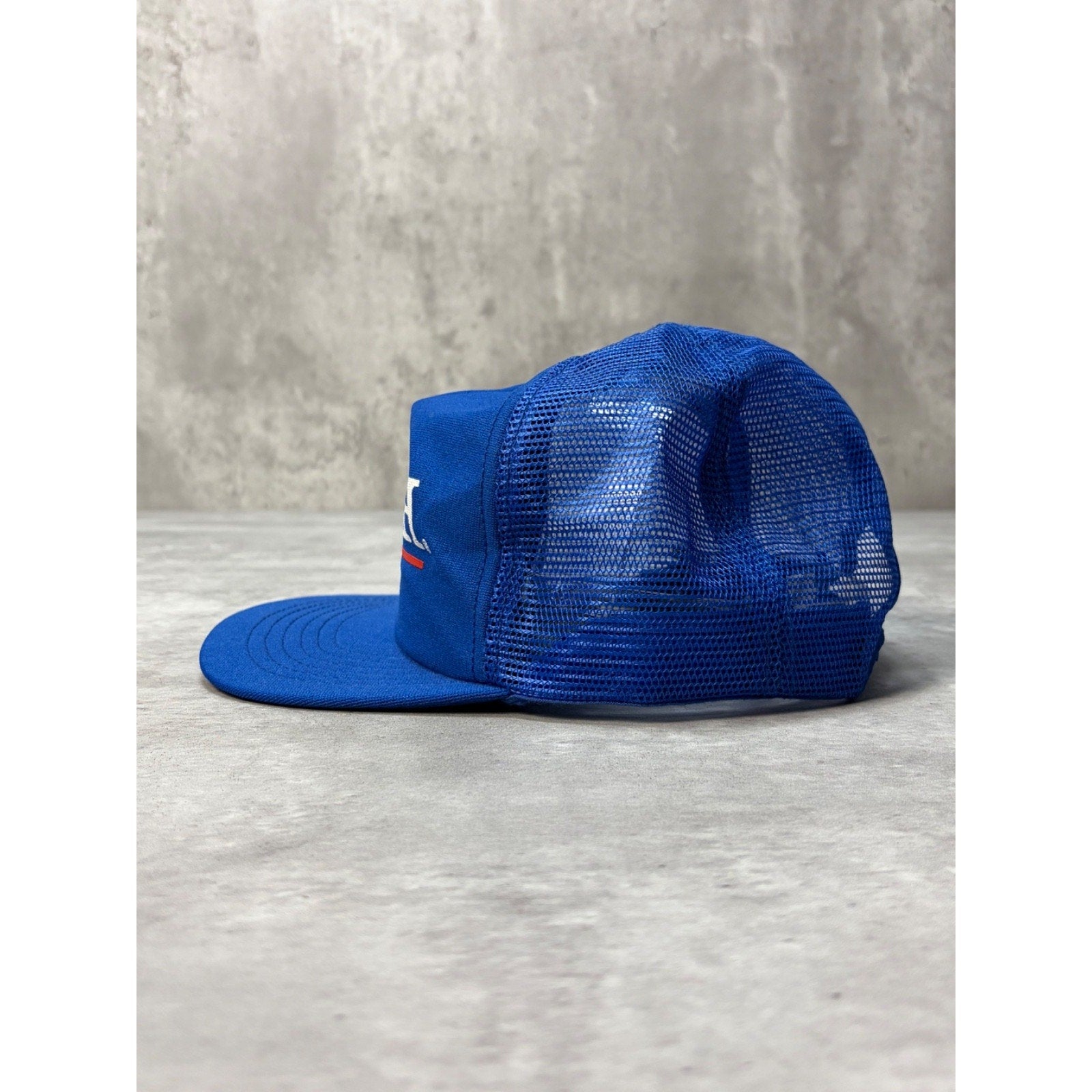 Vintage 80s/90s Busch Logo Spellout Beer Promo Trucker Snapback Hat OSFA