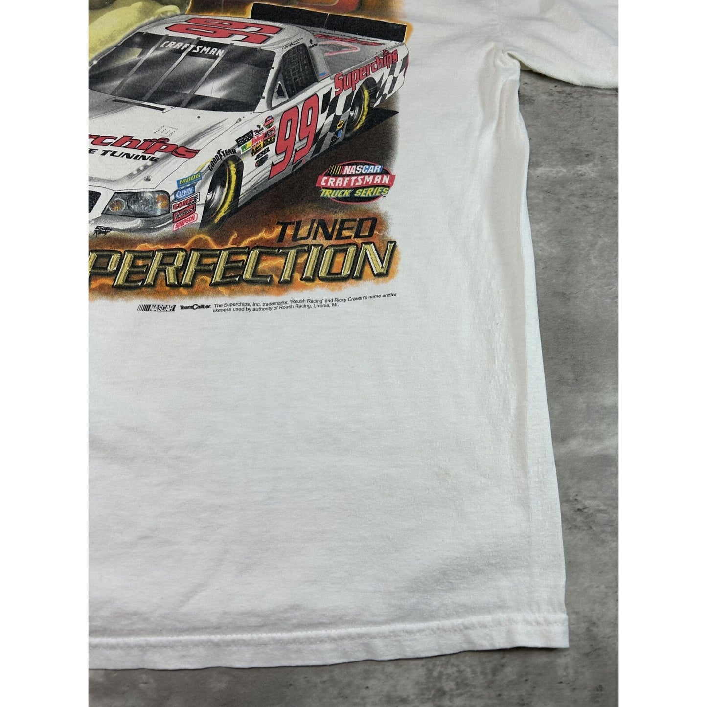 Vintage Ricky Craven #99 Nascar Superchips Automotive Tuning T-Shirt Size Large