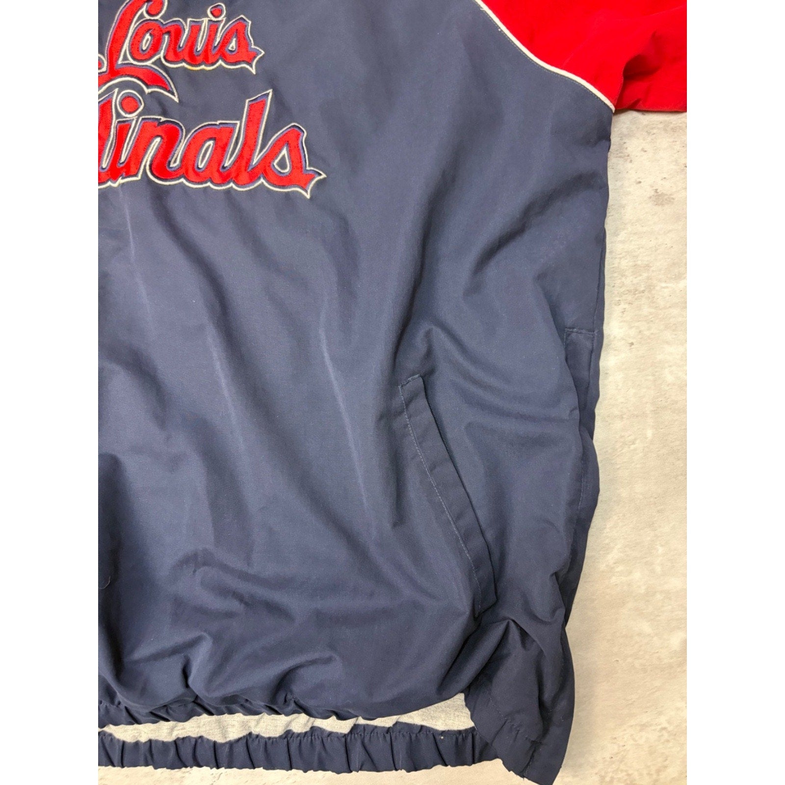 Vintage St Louis Cardinals MLB Embroidered Script Windbreaker Jacket Size 2XL