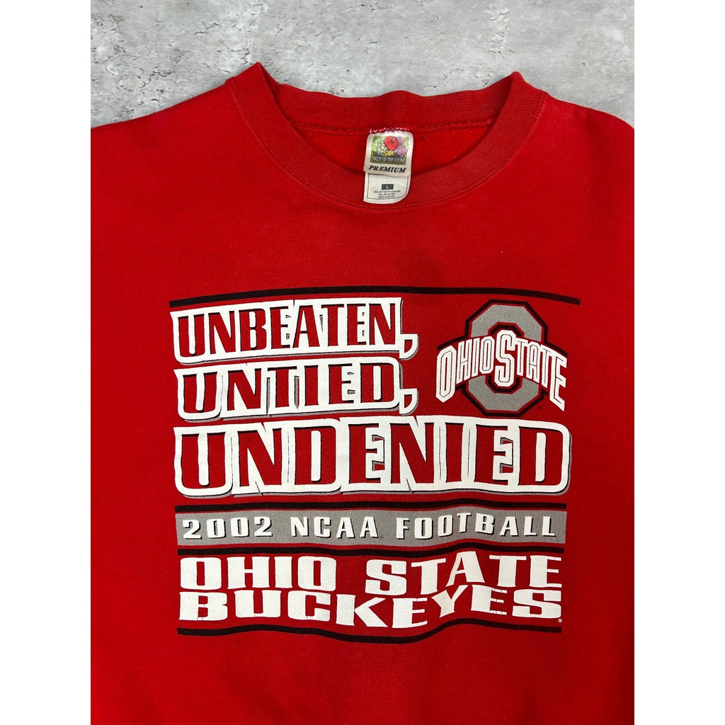 Vintage 2002 Ohio State Buckeyes NCAA Undefeated Football Sweatshirt YOUTH Large