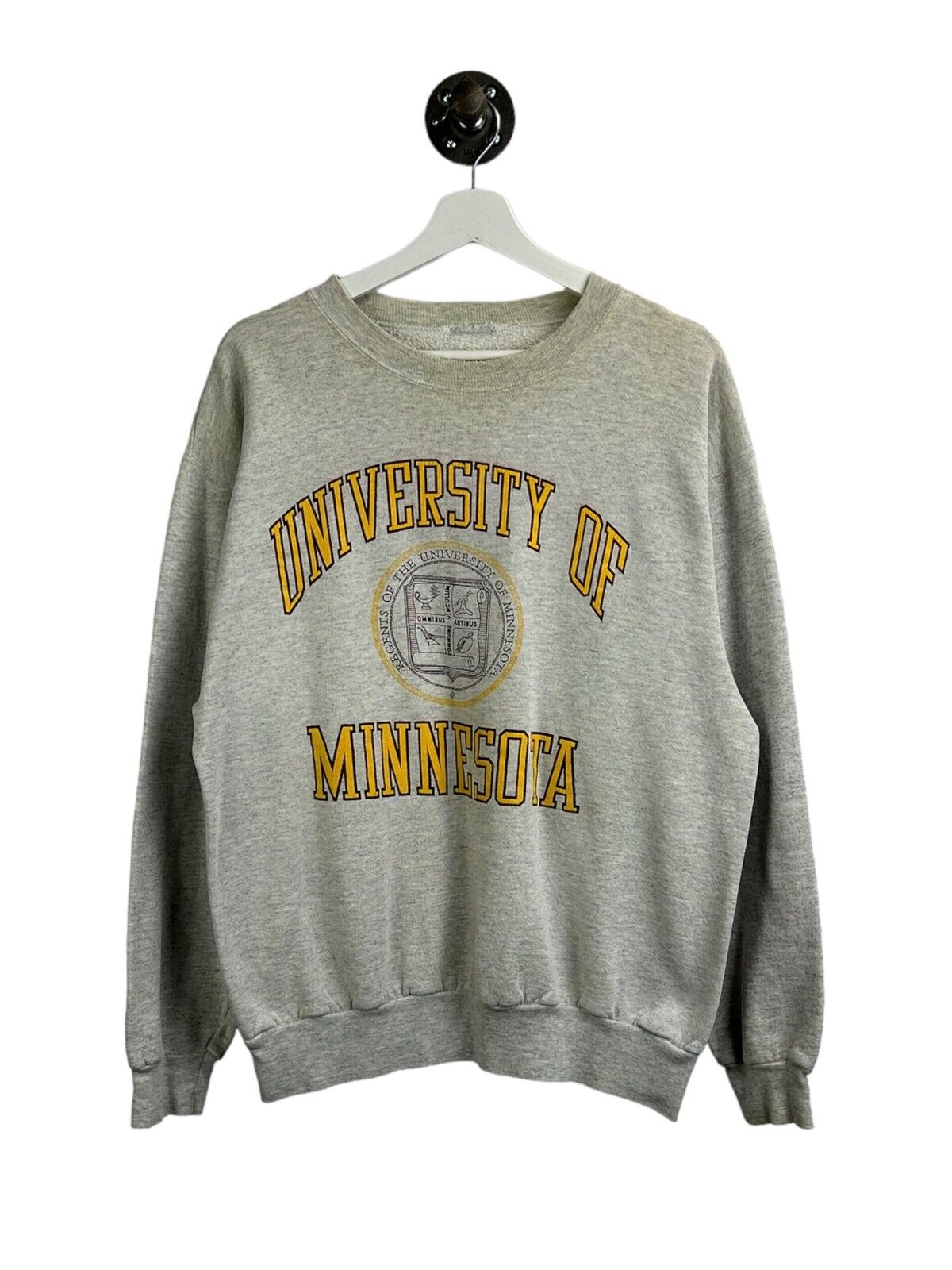 Vintage 90s University of Minnesota NCAA Spellout Crest Graphic Sweatshirt Sz XL