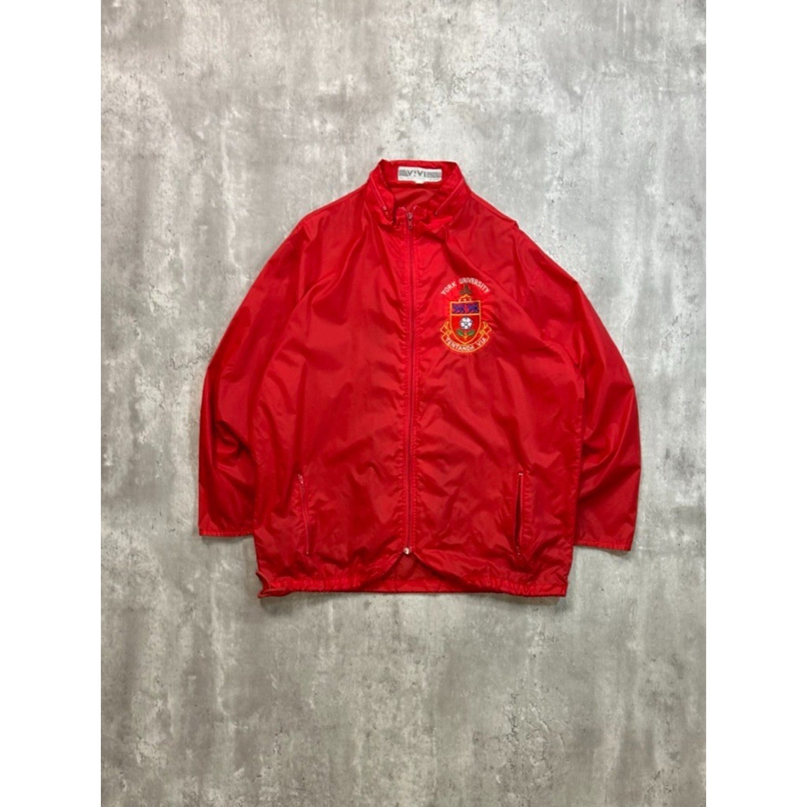 Vintage 90s York University Collegiate Nylon Windbreaker Jacket Size XL