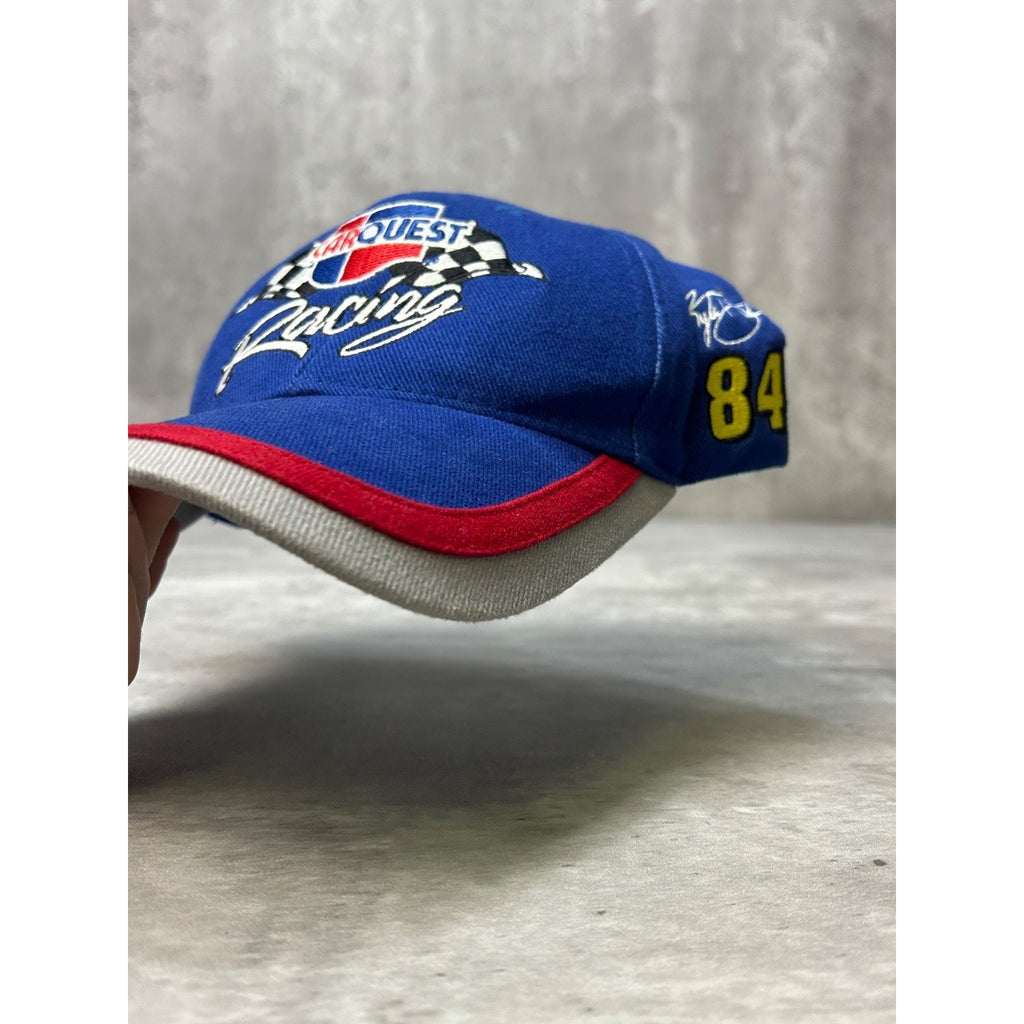 Vintage CarQuest Racing Embroidered Spellout Nascar Strapback Hat OSFA
