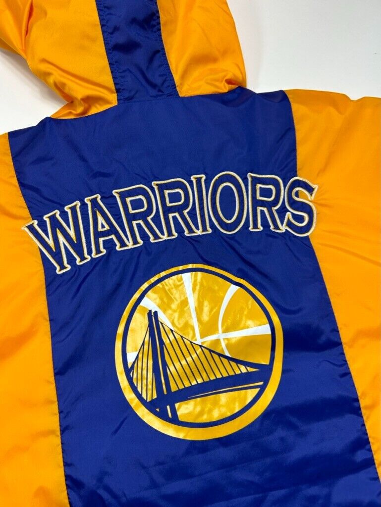 Golden State Warriors NBA Embroidered Logo Quarter Zip Nylon Jacket Size Small