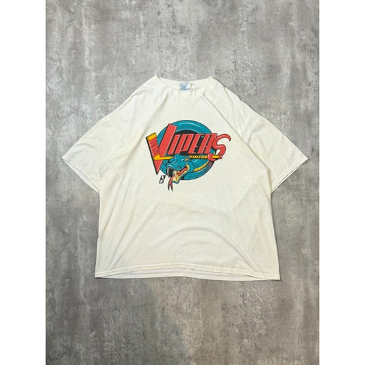 Vintage Detroit Vipers IHL Spellout Logo Hockey Graphic T-Shirt Size XL