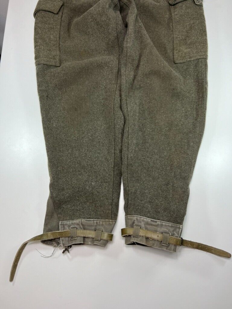 Vintage 1971 WWII Swedish Military Issue C150 Wool Cargo Pants Size 31