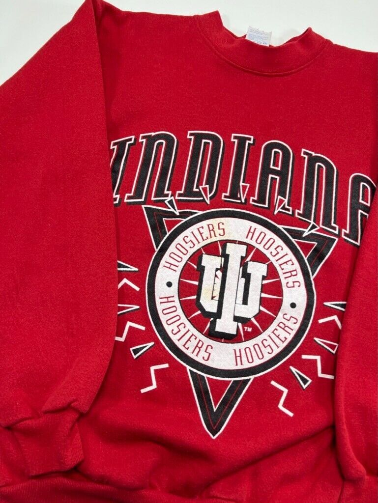 Vintage 90s Competitor Indiana Hosiers NCAA Big Graphic Sweatshirt Size Medium