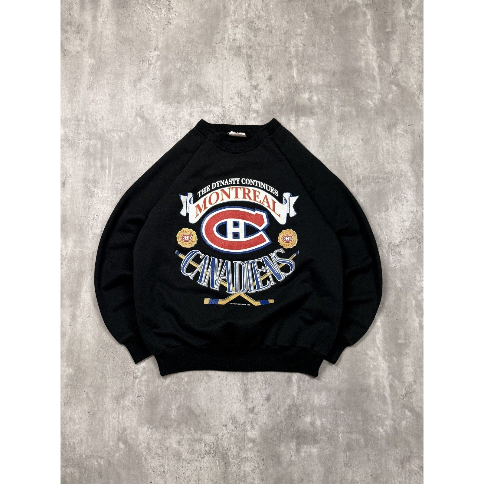 Vintage 1993 Montreal Canadiens NHL The Dynasty Continues Sweatshirt Size Large