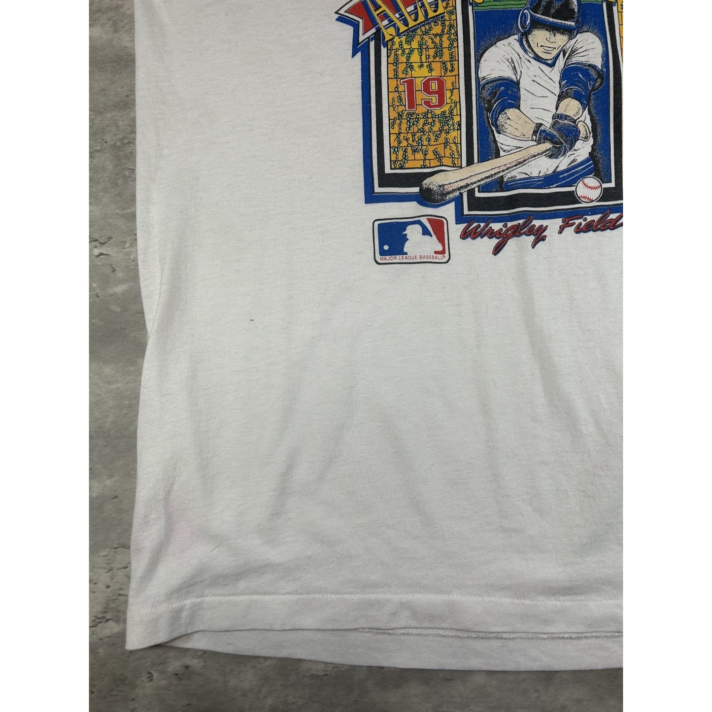 Vintage 1990 Chicago Cubs MLB All Star Game Baseball Graphic T-Shirt Size Large