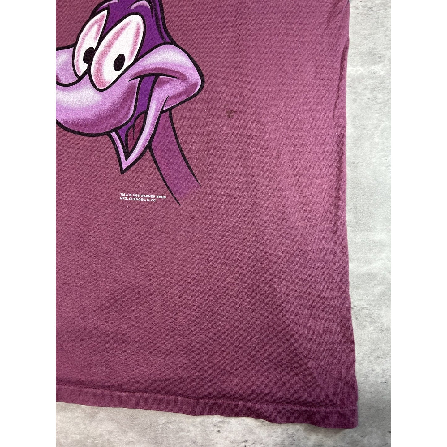 Vintage 90s Looney Tunes Road Runner Spellout Cartoon Graphic T-Shirt Size Large