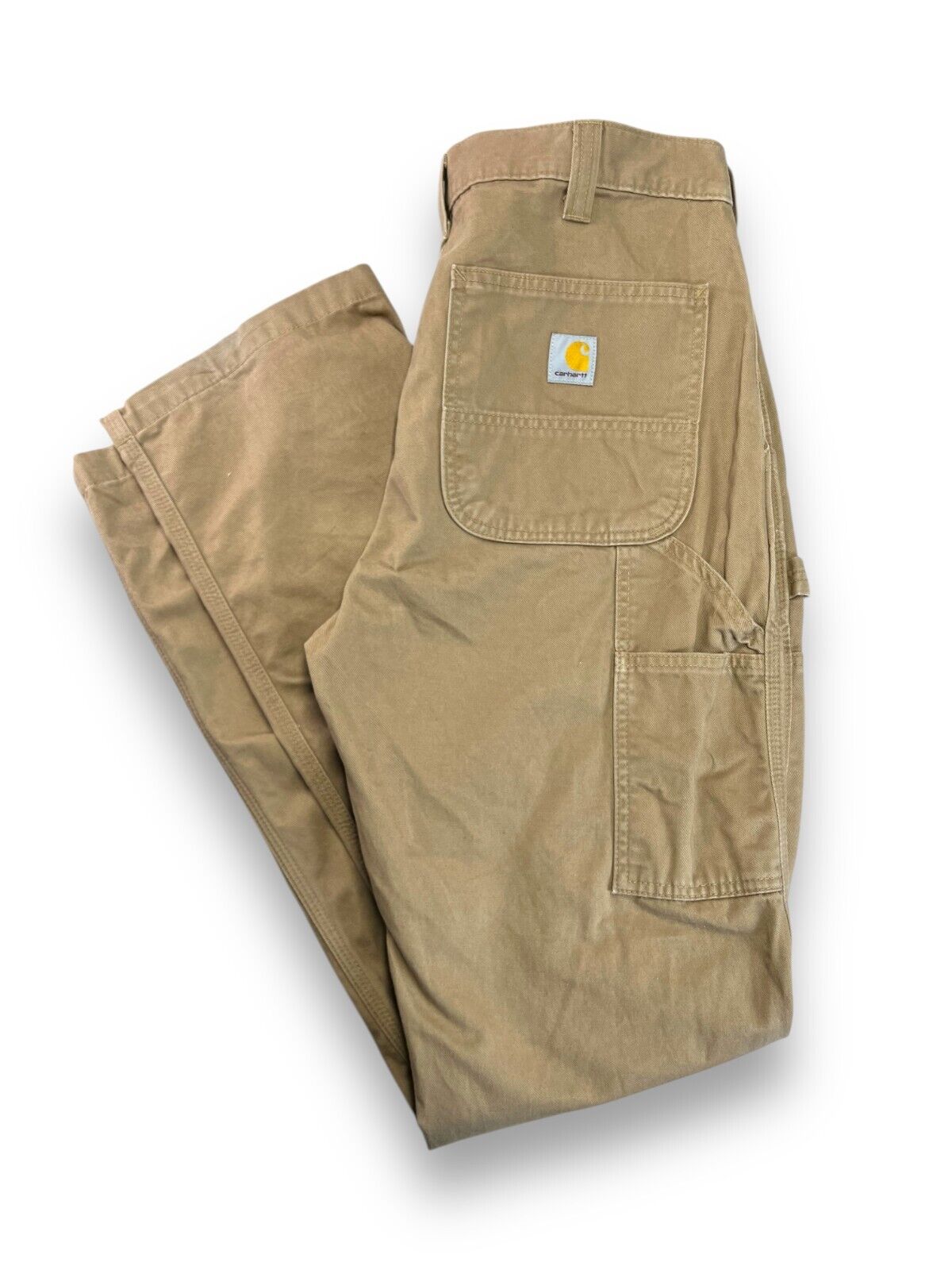 Carhartt Relaxed Fit Canvas Workwear Carpenter Pants Size 33W Beige