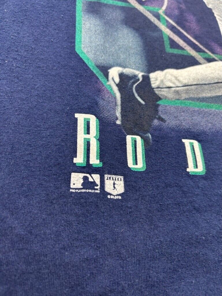 Vtg 1996 Alex Rodriguez #3 Seattle Mariners MLB Player Graphic T-Shirt Sz 2XL