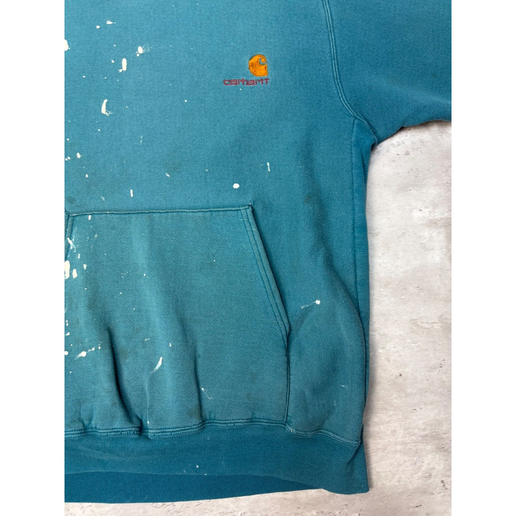 Vintage 80s/90s Carhartt Embroidered Logo Spellout Workwear Sweatshirt Sz Large