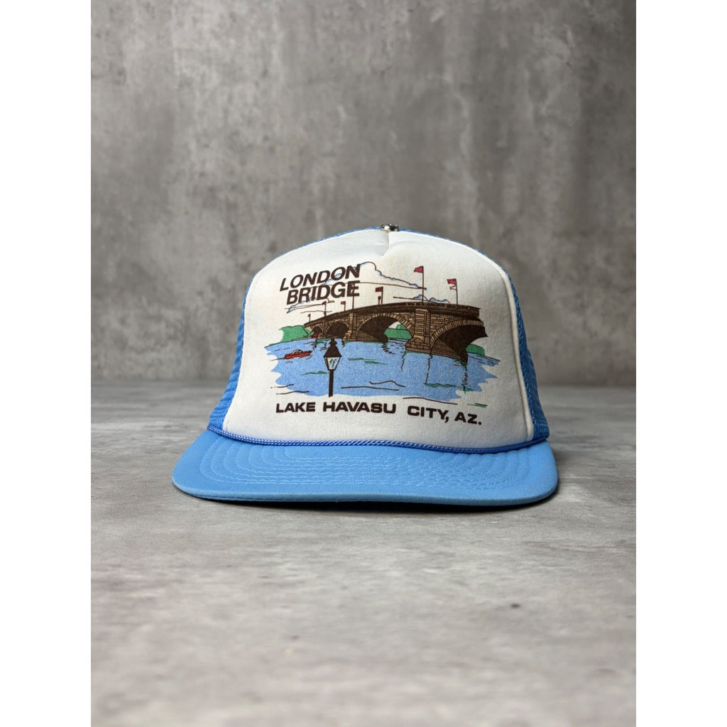 Vintage London Bridge Lake Havasu City Destination Trucker Snapback Hat OSFA
