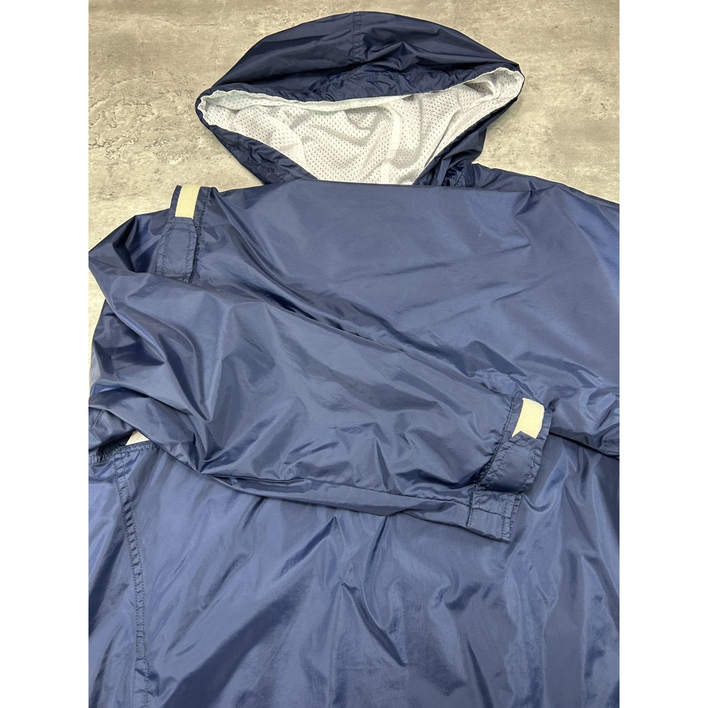 Vintage YOUTH 2000s Nike Embroidered Swoosh Nylon 1/2 Zip Windbreaker Jacket XL