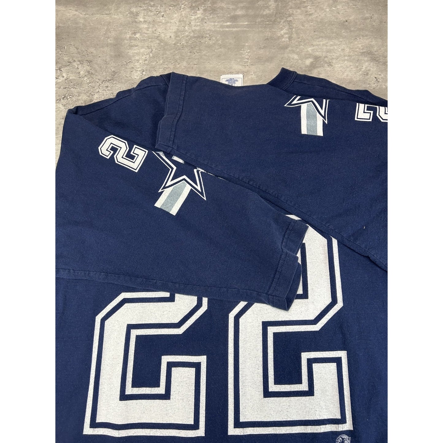 Vintage 90s Emmitt Smith #22 Dallas Cowboys NFL 3/4 Sleeve Jersey Size XL