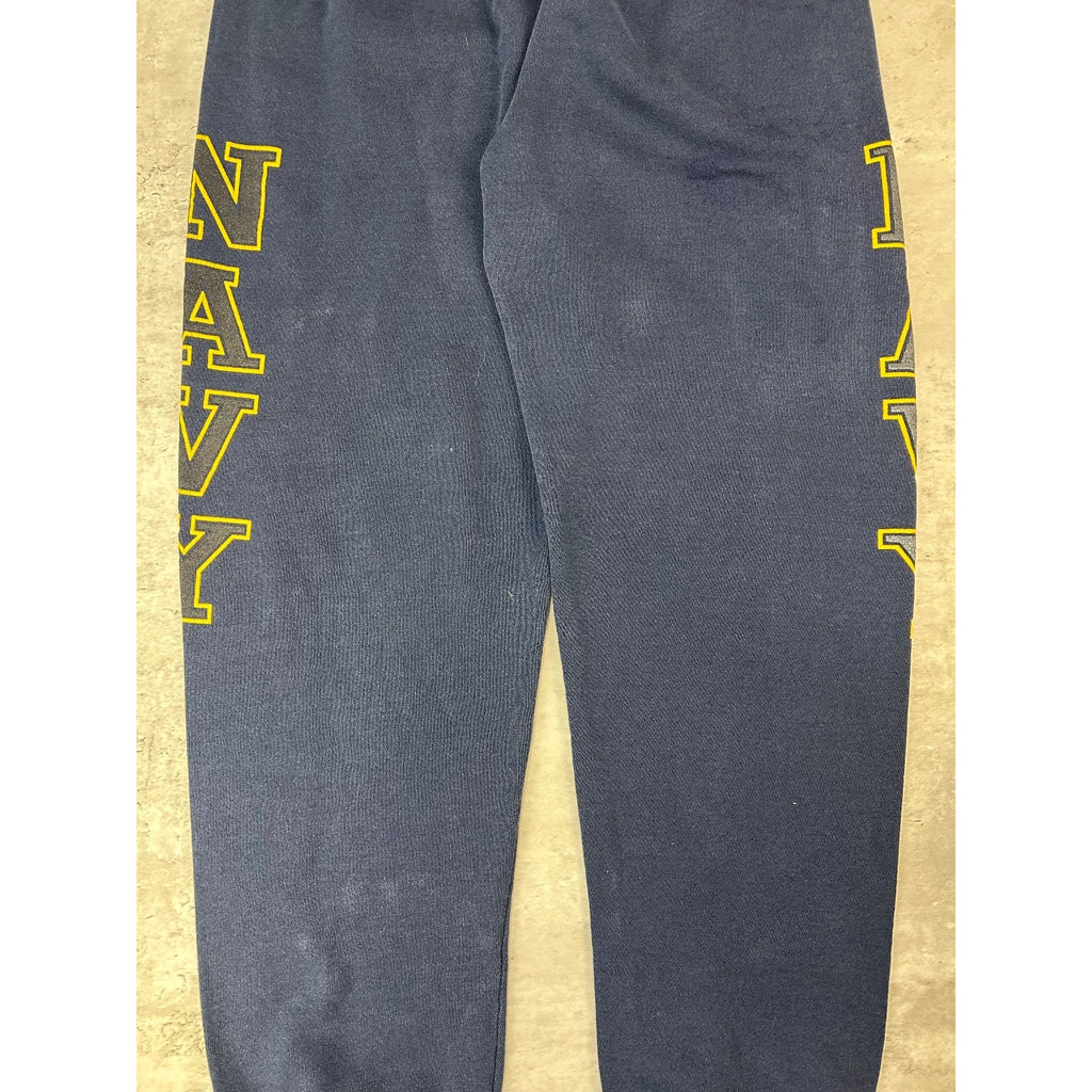 Vintage 80s/90s US NAVY Military Graphic Spellout Sweat Pants Size Large