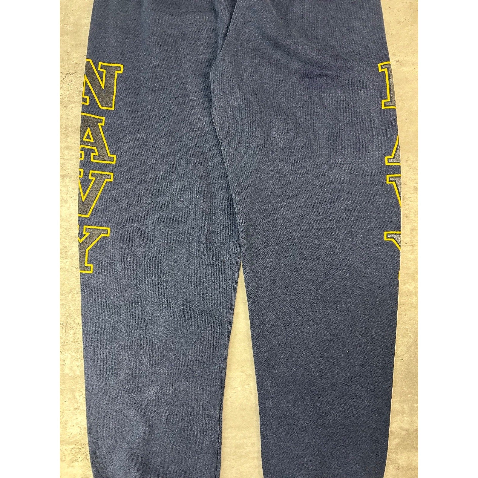 Vintage 80s/90s US NAVY Military Graphic Spellout Sweat Pants Size Large