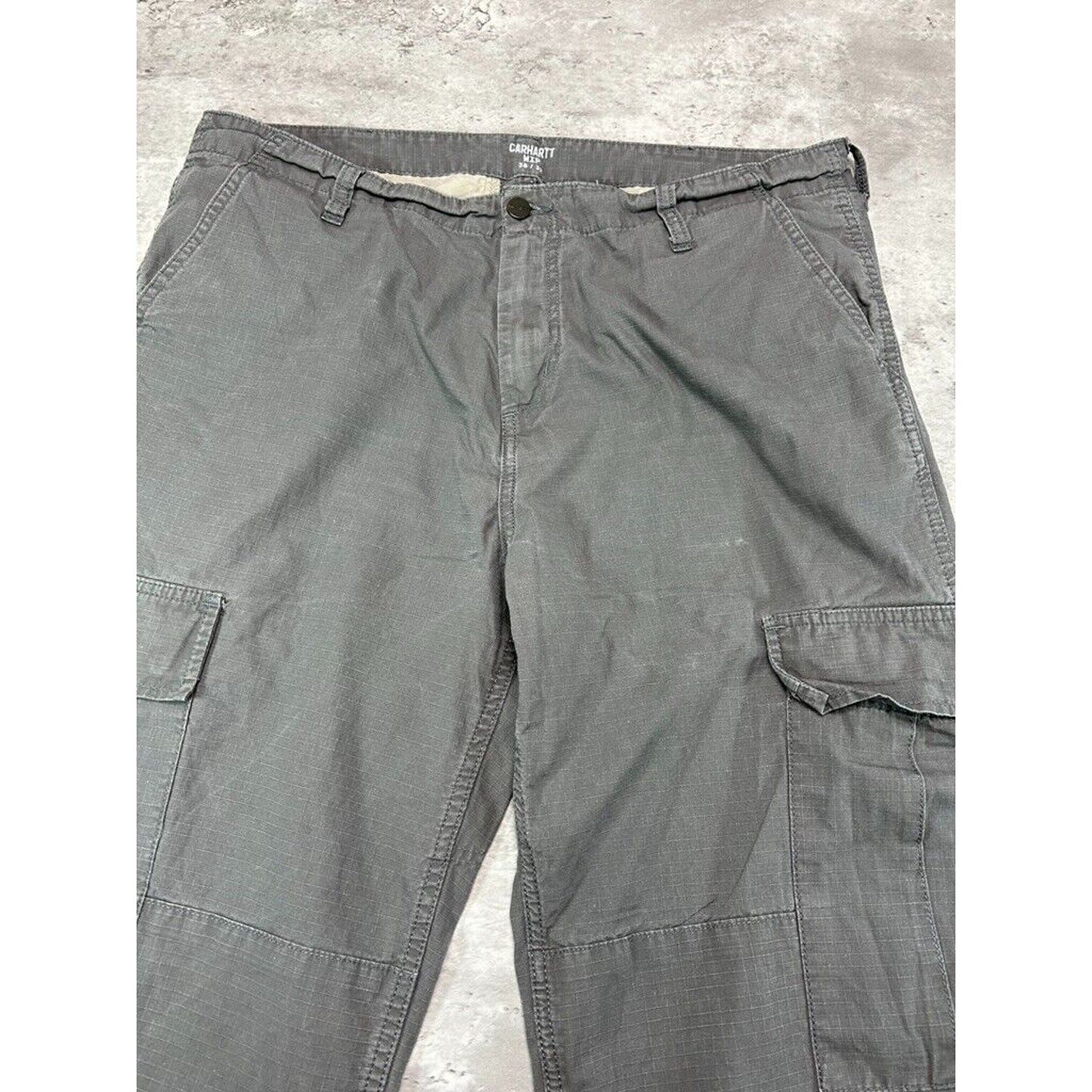 Carhartt WIP Ripstop Canvas Workwear Cargo Pants Size 37 Gray