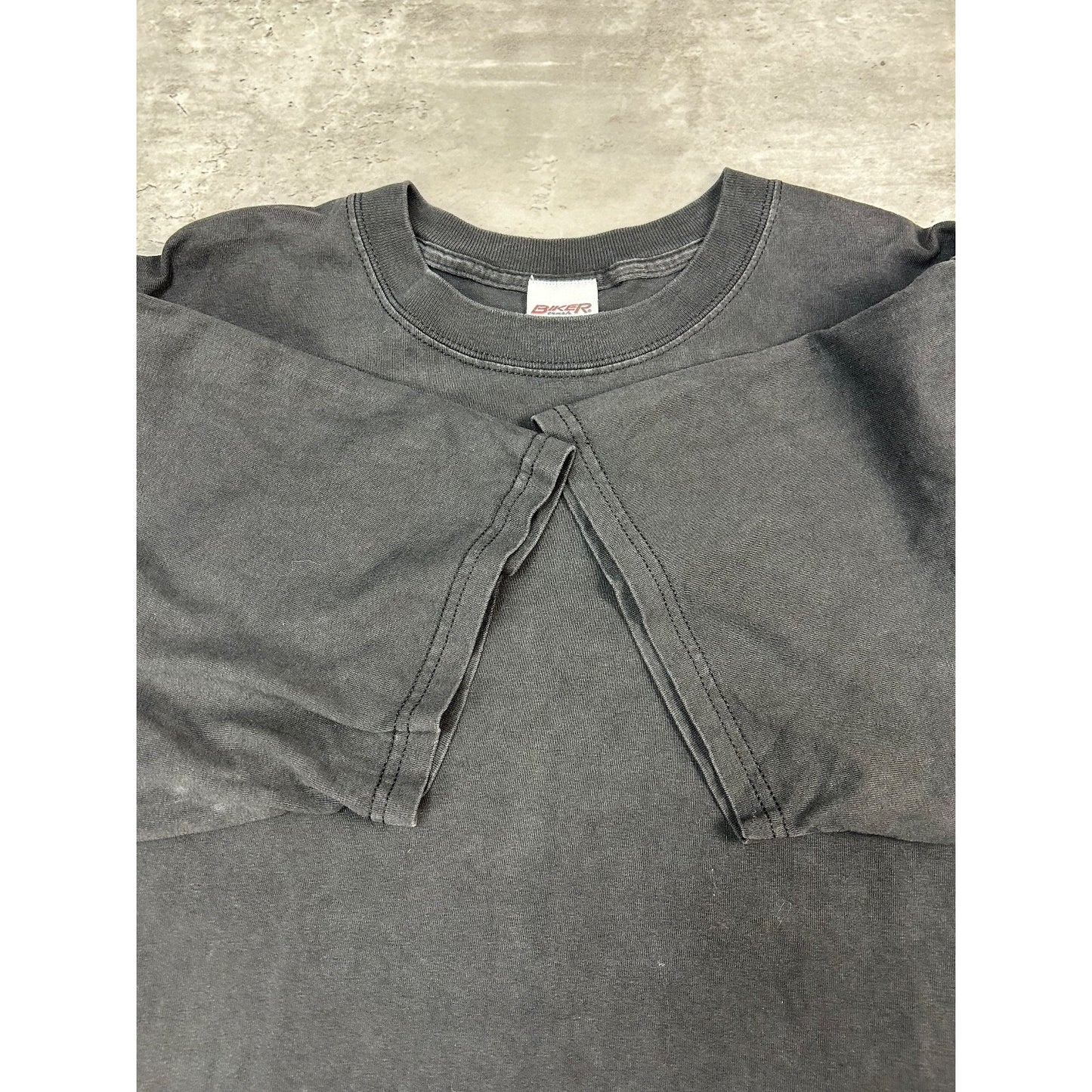 Vintage 90s Stick Figure Biker Comedy Graphic T-Shirt Size XL Black