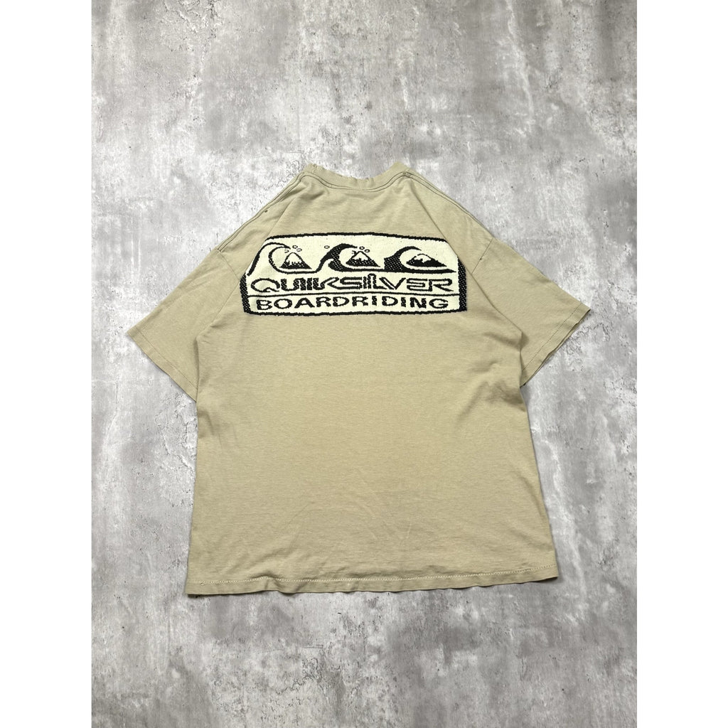 Vintage Y2K Quiksilver Boardriding Graphic Surf T-Shirt Size Large