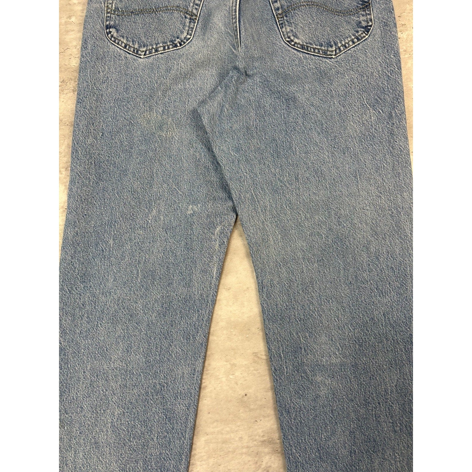 Vintage 90s Lee Regular Fit Light Wash Denim Pants Size 37 Blue