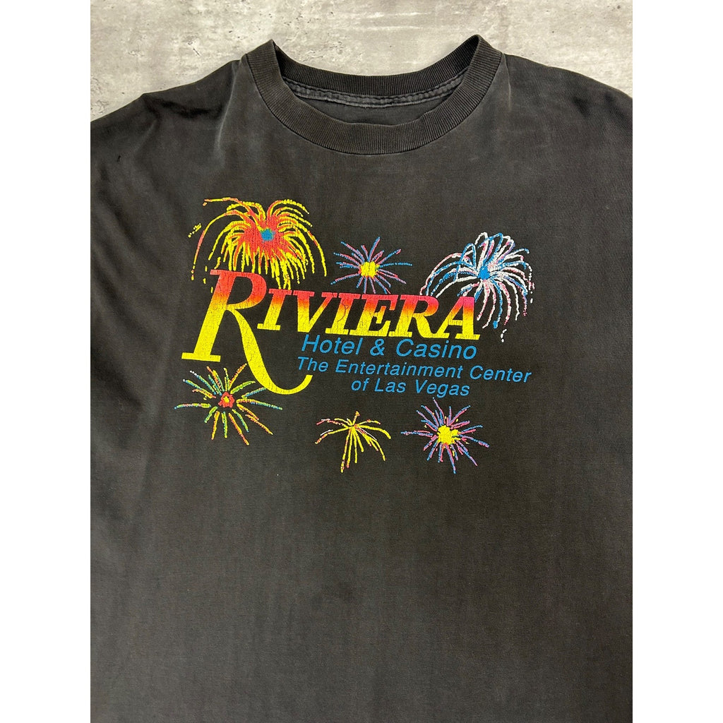 Vintage 90s Rivera Hotel & Casino Graphic Destination T-Shirt Size XL