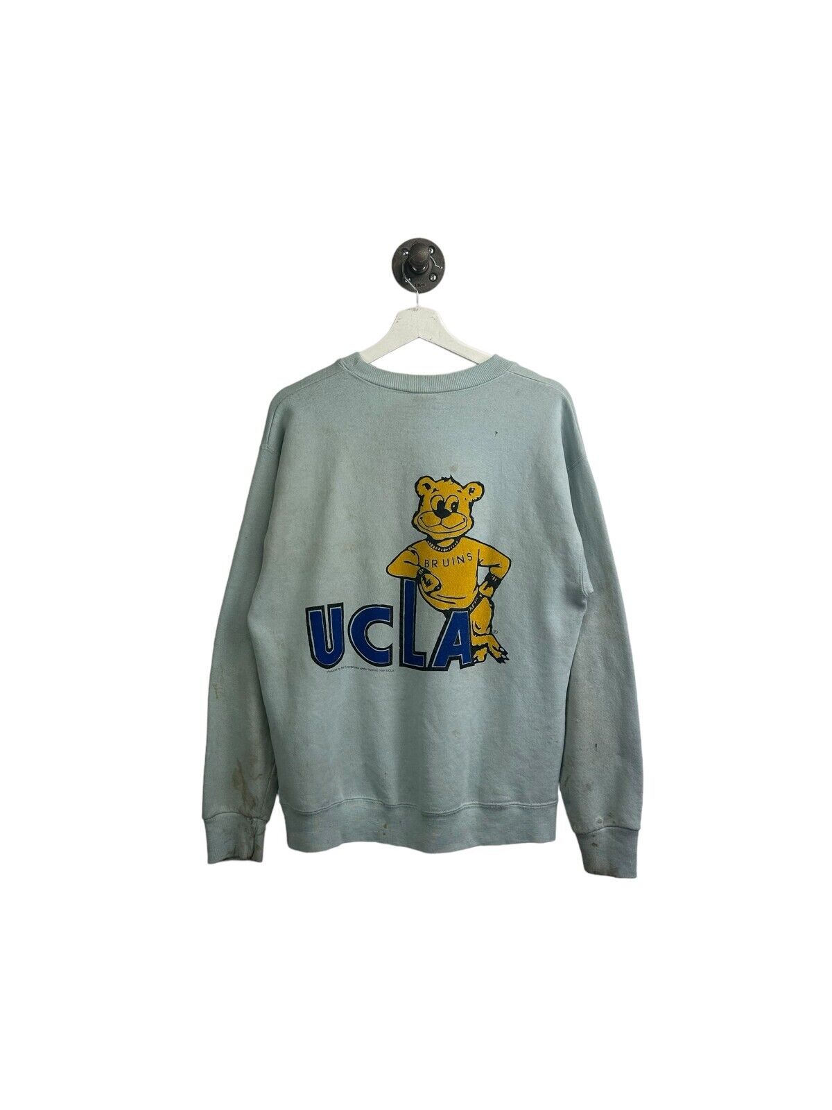 Vintage 80s/90s UCLA Bruins Collegiate Crest Front & Back Sweatshirt Size Large