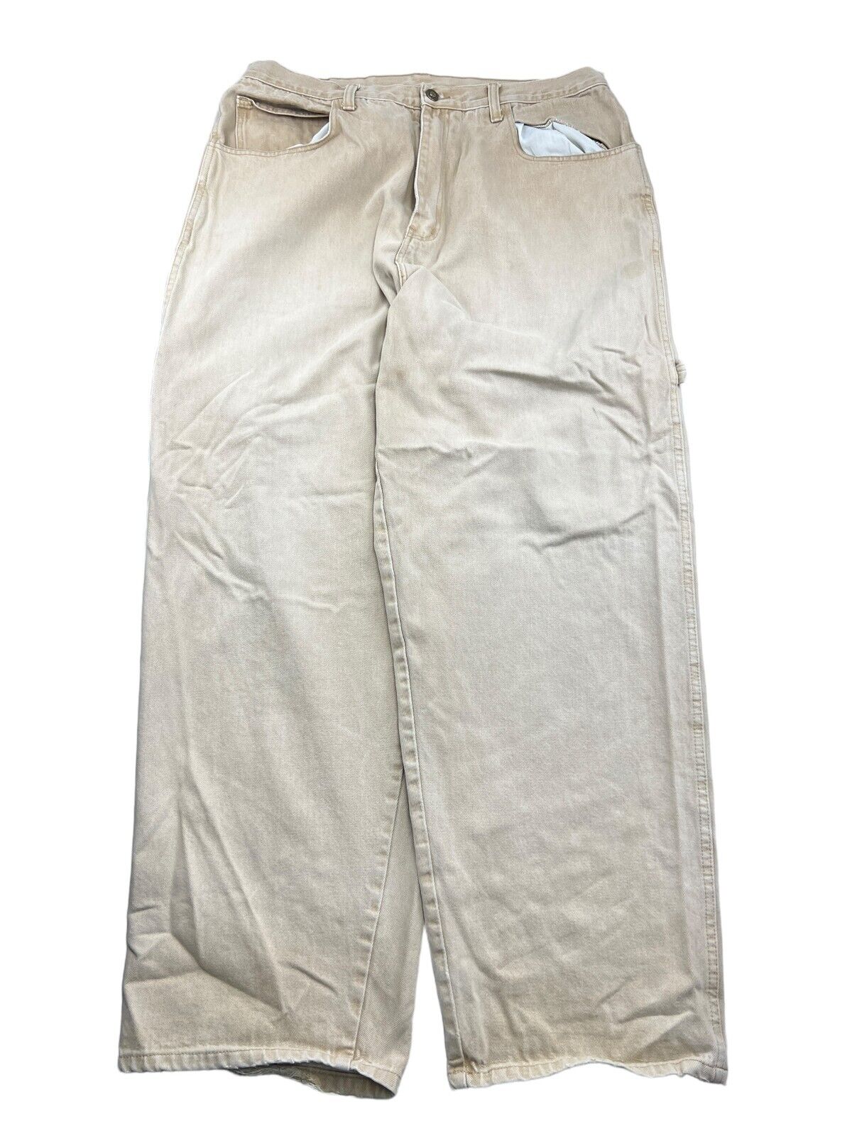 Vintage Canvas Workwear Carpenter Pants Size 36 Beige