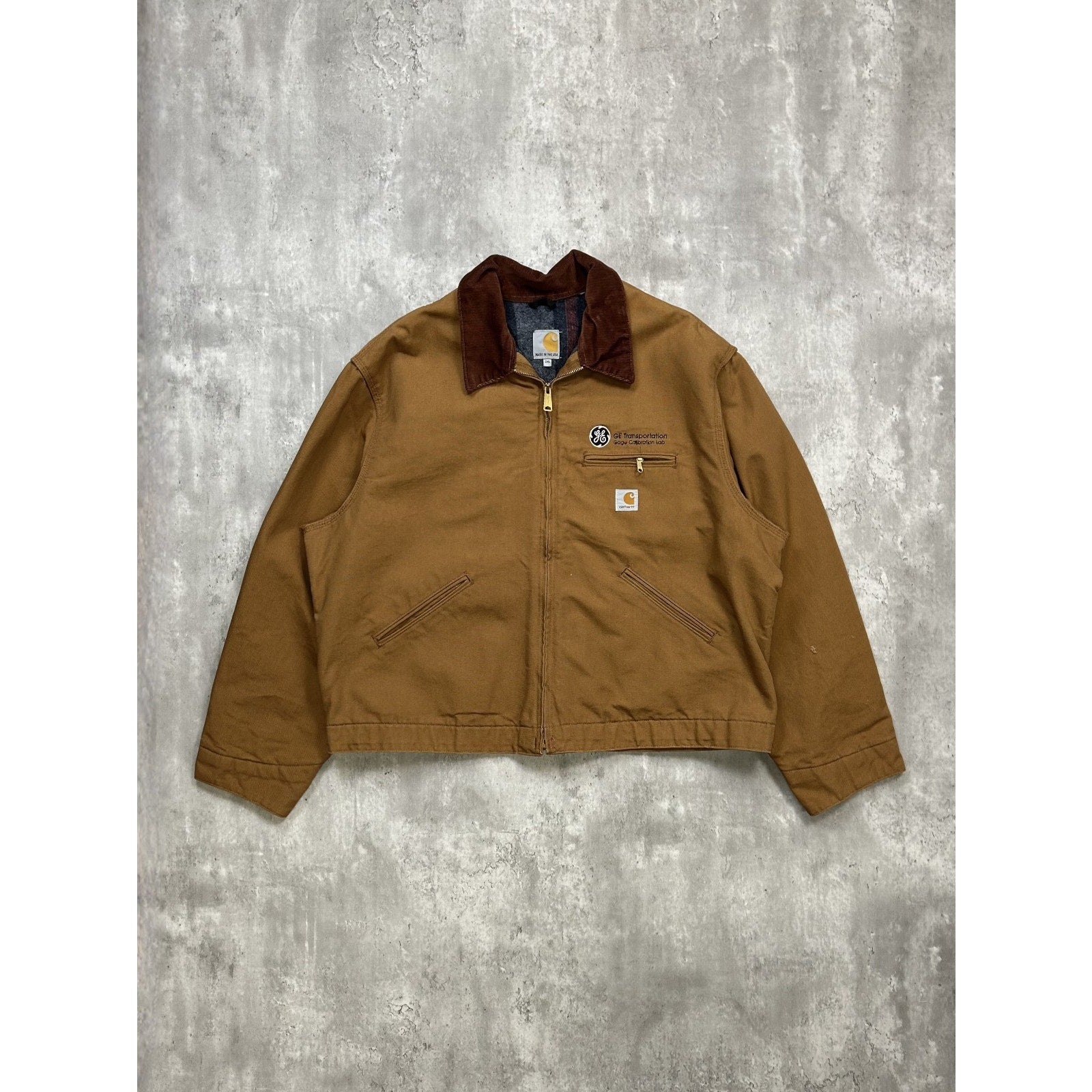 Vintage Carhartt Blanket Lined Canvas Workwear Detroit Jacket Size 2XL