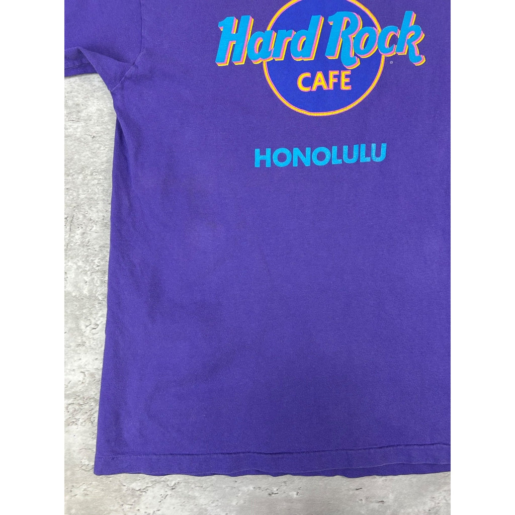 Vintage 90s Hard Rock Cafe Honolulu Destination Graphic T-Shirt Size Medium