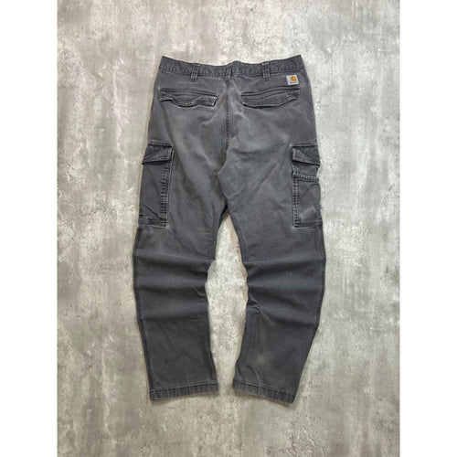 Carhartt Relaxed Fit Canvas Workwear Grey Cargo Pants Size 35